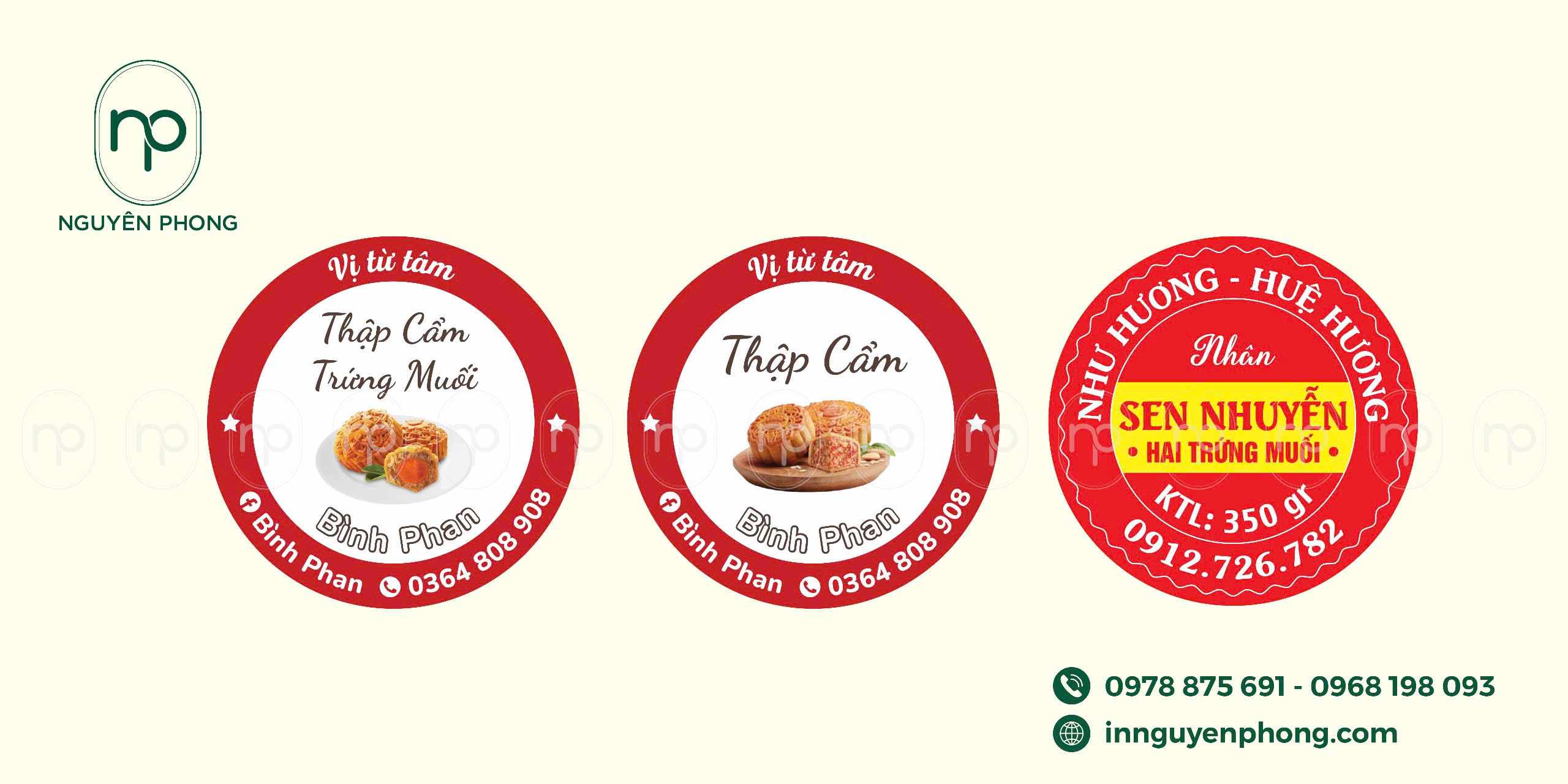 In sticker dán bánh